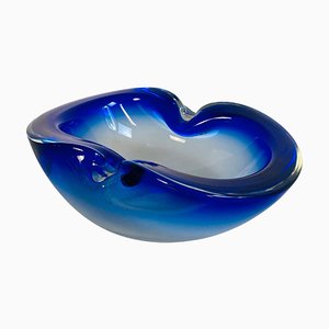 Mid-Century Modern Italian Blue Murano Glass Oval Object Holder, 1970s-GDD-1097064