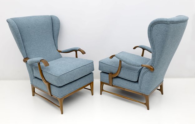 Mid-Century Modern Italian Bouclè Armchairs by Framar, 1950s, Set of 2-FER-1767409