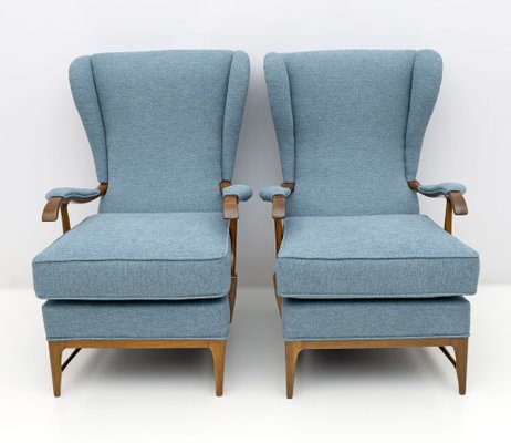 Mid-Century Modern Italian Bouclè Armchairs by Framar, 1950s, Set of 2-FER-1767409