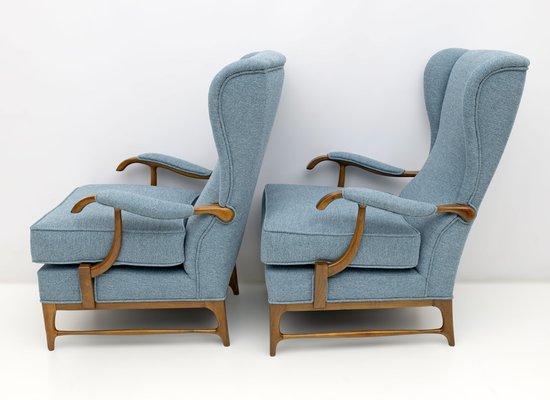 Mid-Century Modern Italian Bouclè Armchairs by Framar, 1950s, Set of 2-FER-1767409