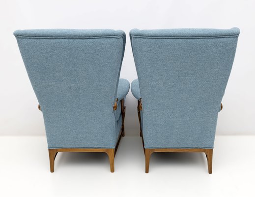 Mid-Century Modern Italian Bouclè Armchairs by Framar, 1950s, Set of 2-FER-1767409