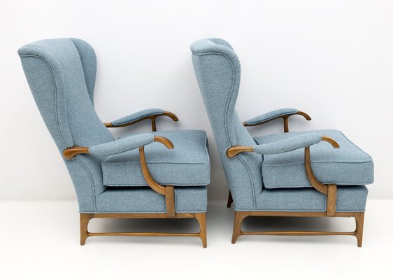 Mid-Century Modern Italian Bouclè Armchairs by Framar, 1950s, Set of 2-FER-1767409