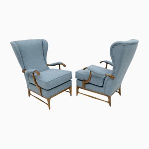 Mid-Century Modern Italian Bouclè Armchairs by Framar, 1950s, Set of 2-FER-1767409