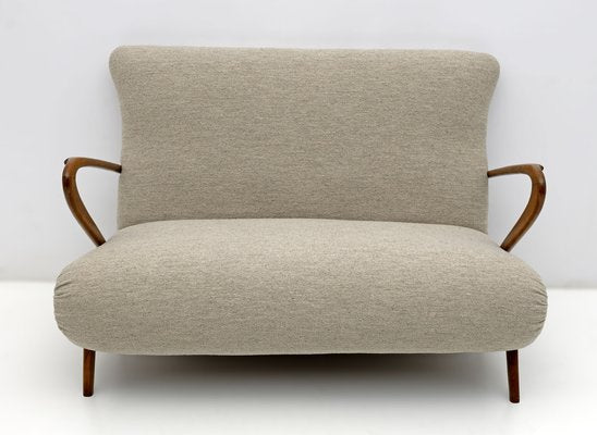 Mid-Century Modern Italian Bouclè Sofa by Guglielmo Ulrich, 1950s-FER-1749890