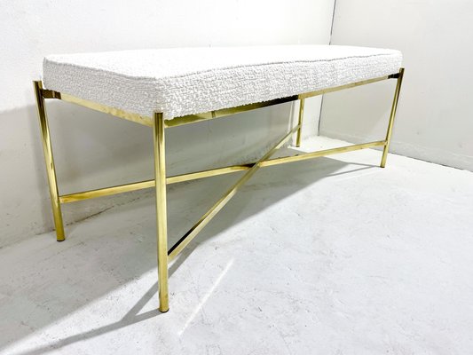 Mid-Century Modern Italian Brass Bench, 1970s-FGA-1441744