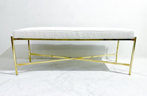 Mid-Century Modern Italian Brass Bench, 1970s-FGA-1441744