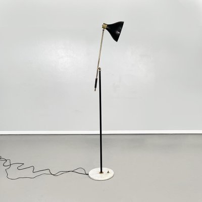 Mid-Century Modern Italian Brass Metal Floor Lamp by Stilux, 1950s-GDD-1331203