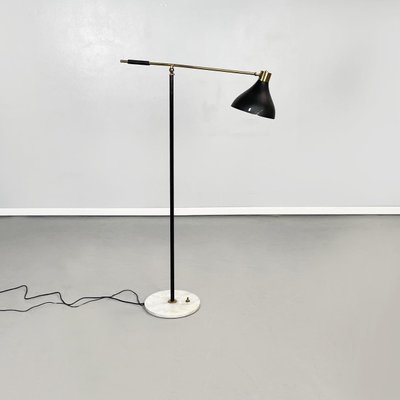 Mid-Century Modern Italian Brass Metal Floor Lamp by Stilux, 1950s-GDD-1331203