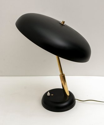 Mid-Century Modern Italian Brass Ministerial Table Lamp, 1950s-FER-786629