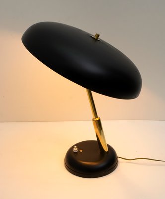 Mid-Century Modern Italian Brass Ministerial Table Lamp, 1950s-FER-786629