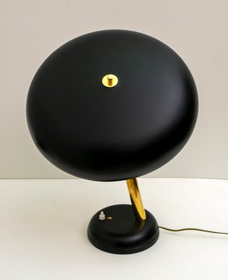 Mid-Century Modern Italian Brass Ministerial Table Lamp, 1950s-FER-786629