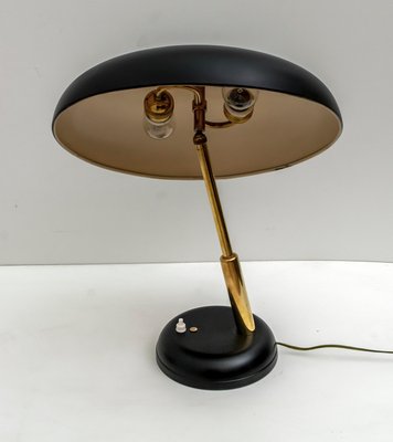 Mid-Century Modern Italian Brass Ministerial Table Lamp, 1950s-FER-786629