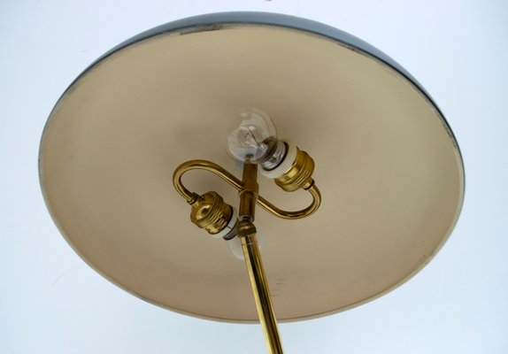 Mid-Century Modern Italian Brass Ministerial Table Lamp, 1950s-FER-786629