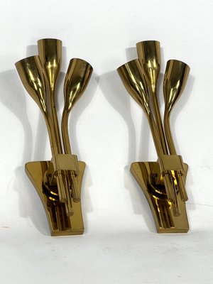 Mid-Century Modern Italian Brass Sconces from Lumi Milano, 1960s, Set of 2-OT-1347982