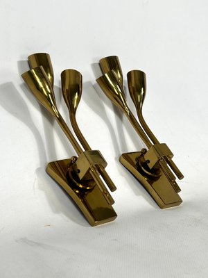 Mid-Century Modern Italian Brass Sconces from Lumi Milano, 1960s, Set of 2-OT-1347982