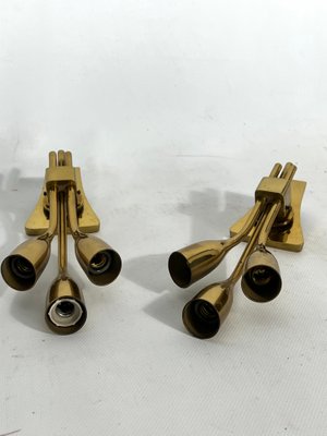 Mid-Century Modern Italian Brass Sconces from Lumi Milano, 1960s, Set of 2-OT-1347982