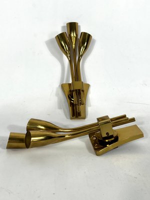 Mid-Century Modern Italian Brass Sconces from Lumi Milano, 1960s, Set of 2-OT-1347982