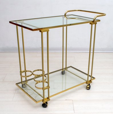 Mid-Century Modern Italian Brass Trolley, 1970s-FER-848224