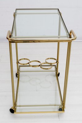 Mid-Century Modern Italian Brass Trolley, 1970s-FER-848224