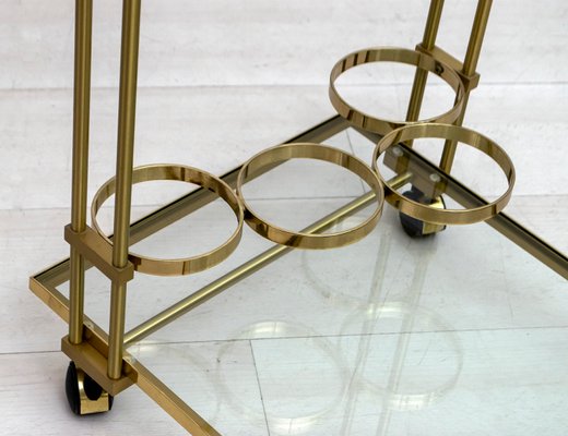 Mid-Century Modern Italian Brass Trolley, 1970s-FER-848224