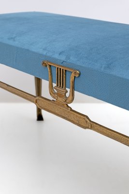 Mid-Century Modern Italian Bronze and Brass Bench, 1950s-FER-1761062