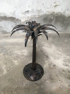 Mid-Century Modern Italian Burnished Iron Palm Tree Sculpture-DHH-1173520