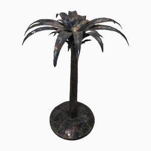 Mid-Century Modern Italian Burnished Iron Palm Tree Sculpture-DHH-1173520