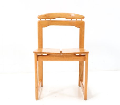 Mid-Century Modern Italian Chairs in Ash, 1970s, Set of 4-MY-1358177