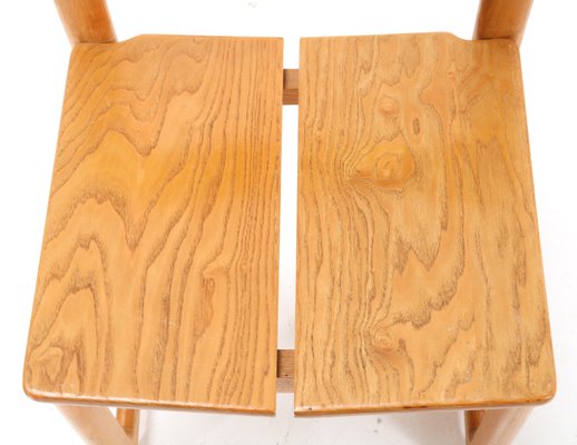 Mid-Century Modern Italian Chairs in Ash, 1970s, Set of 4-MY-1358177