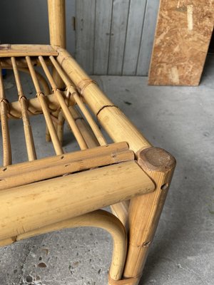 Mid-Century Modern Italian Chairs in Bamboo and Rattan, 1970s, Set of 5-DHH-1404742