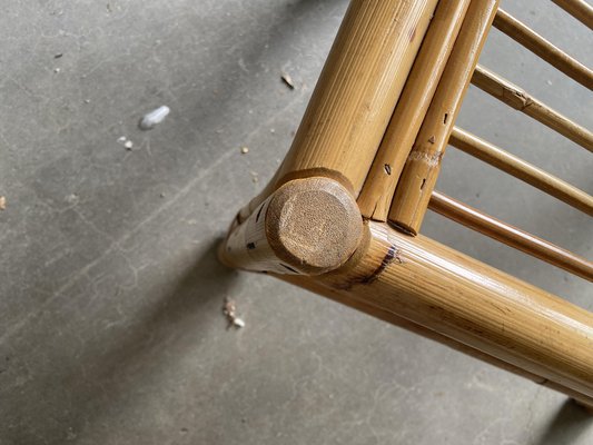 Mid-Century Modern Italian Chairs in Bamboo and Rattan, 1970s, Set of 5-DHH-1404742