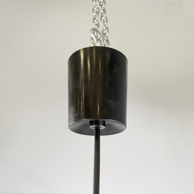 Mid-Century Modern Italian Chandelier in Molded Glass, Brass and Metal, 1950s-GDD-2041602