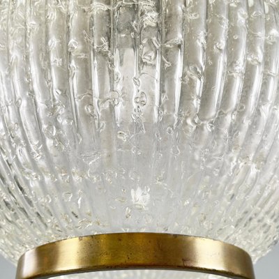 Mid-Century Modern Italian Chandelier in Molded Glass, Brass and Metal, 1950s-GDD-2041602