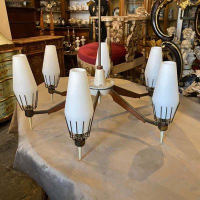 Mid-Century Modern Italian Chandelier in the Style of Arredoluce, 1950s-NMK-1079922