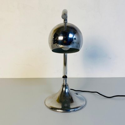 Mid-Century Modern Italian Chrome Table Lamp with Semi-Circular Structure, 1970s-GDD-1096957