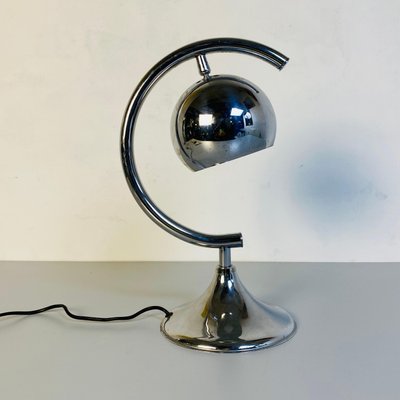 Mid-Century Modern Italian Chrome Table Lamp with Semi-Circular Structure, 1970s-GDD-1096957