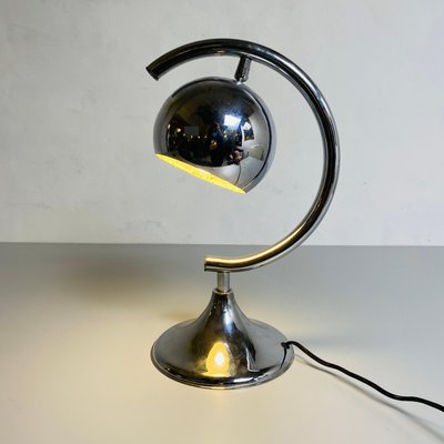 Mid-Century Modern Italian Chrome Table Lamp with Semi-Circular Structure, 1970s-GDD-1096957