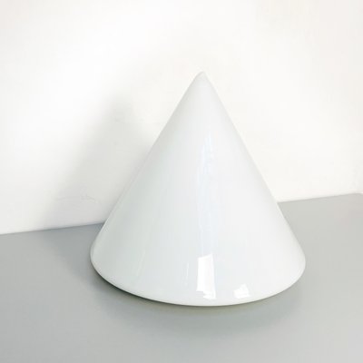 Mid-Century Modern Italian Conical Table Lamp with Double Opal Glass, 1970s-GDD-1097113