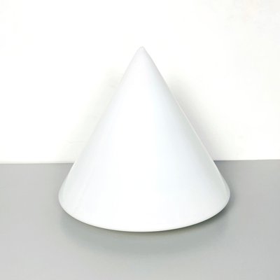 Mid-Century Modern Italian Conical Table Lamp with Double Opal Glass, 1970s-GDD-1097113