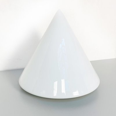 Mid-Century Modern Italian Conical Table Lamp with Double Opal Glass, 1970s-GDD-1097113