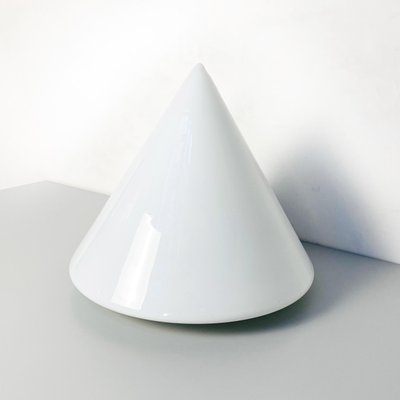 Mid-Century Modern Italian Conical Table Lamp with Double Opal Glass, 1970s-GDD-1097113