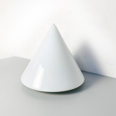 Mid-Century Modern Italian Conical Table Lamp with Double Opal Glass, 1970s-GDD-1097113