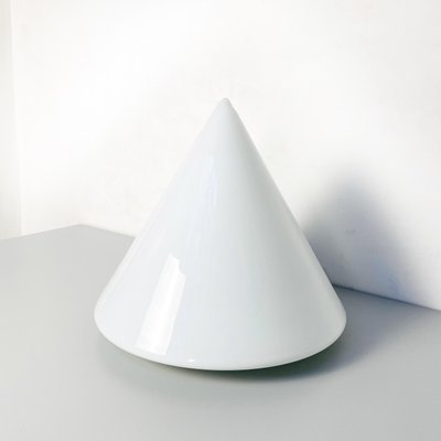 Mid-Century Modern Italian Conical Table Lamp with Double Opal Glass, 1970s-GDD-1097113