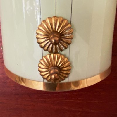 Mid-Century Modern Italian Curved Glass and Brass Wall Lamp, 1950s-GDD-1428335