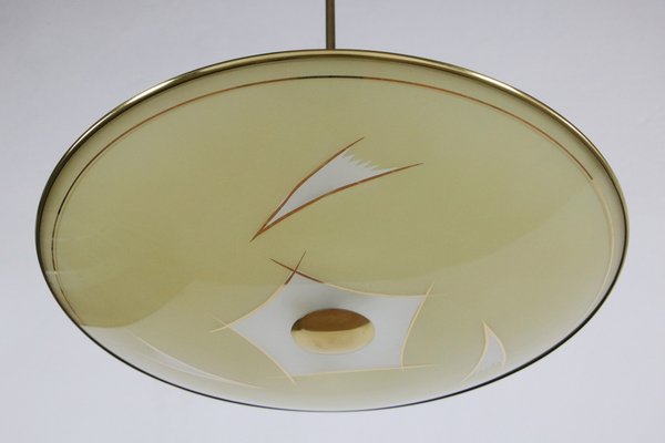 Mid-Century Modern Italian Disc Chandelier or Pendant Lamp, 1950s-MTX-1260918