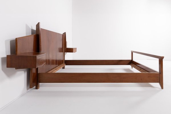 Mid-Century Modern Italian Double Bed Frame from Gio Ponti, 1950s-KMC-2022242