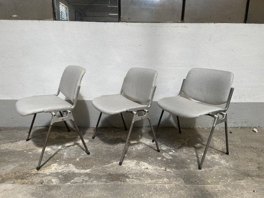 Mid-Century Modern Italian DSC106 Chairs by Giancarlo Piretti for Anonima Castelli, 1960s, Set of 4-DHH-1356588