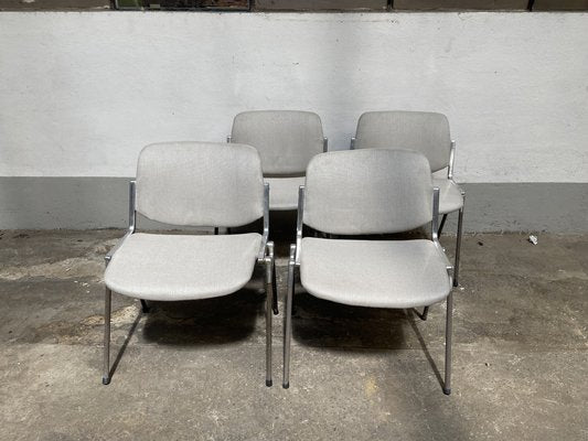 Mid-Century Modern Italian DSC106 Chairs by Giancarlo Piretti for Anonima Castelli, 1960s, Set of 4-DHH-1356588