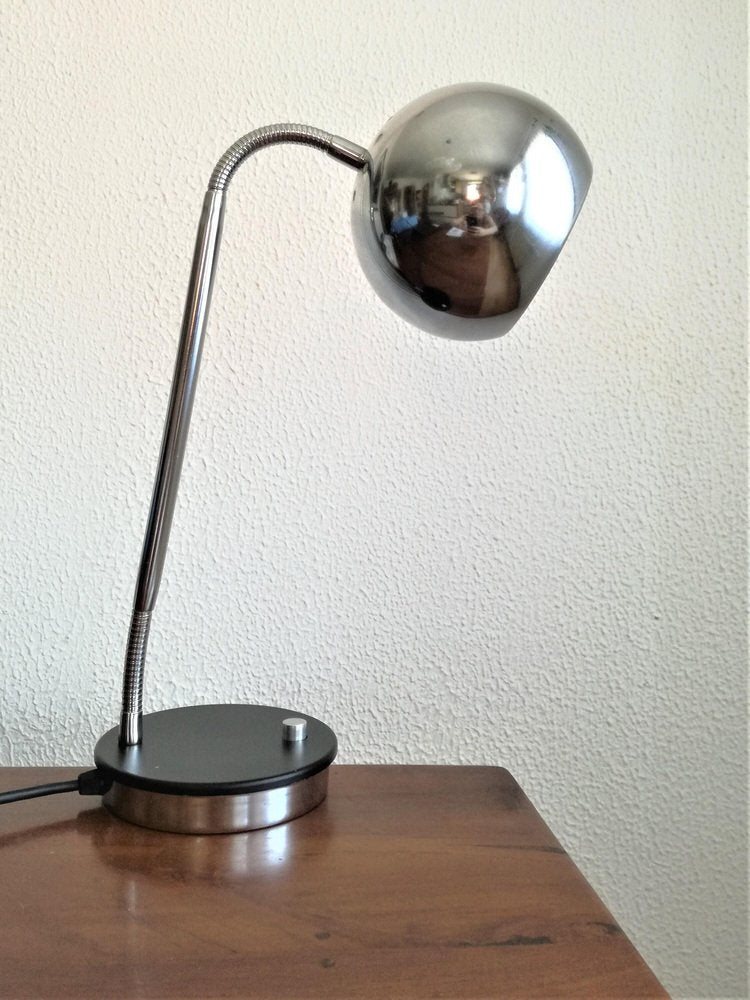 Mid-Century Modern Italian Eyeball Desk Lamp in Chrome, 1960s