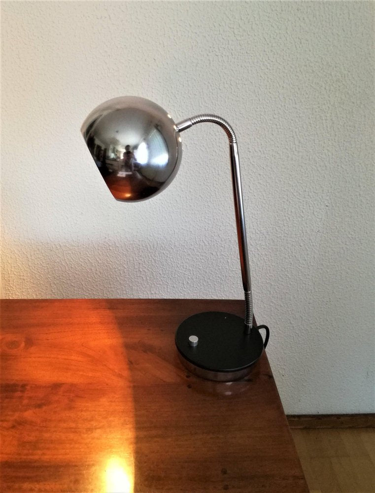 Mid-Century Modern Italian Eyeball Desk Lamp in Chrome, 1960s